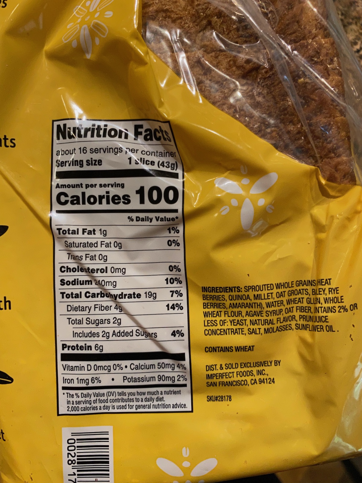 Imperfect Foods 7 Sprouted Whole Grain Bread Review - Selective Elective